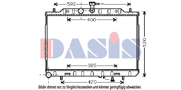 AKS DASIS Радиатор, охлаждение двигателя 070152N